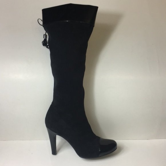 BCBG girls patent suede black boots boot shoes - Picture 4 of 15